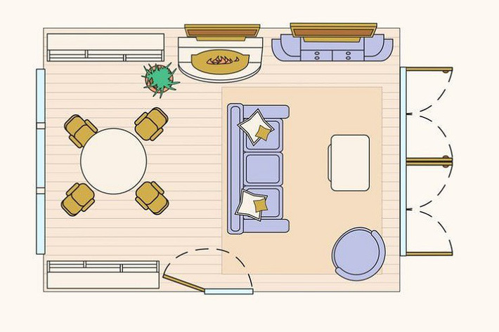 Description: Có 10 bản vẽ thiết kế phòng khách cực tỉ mỉ này thì bạn còn lo gì việc trăn trở xem bố trí phòng khách thế nào cho hợp lý - Ảnh 9.